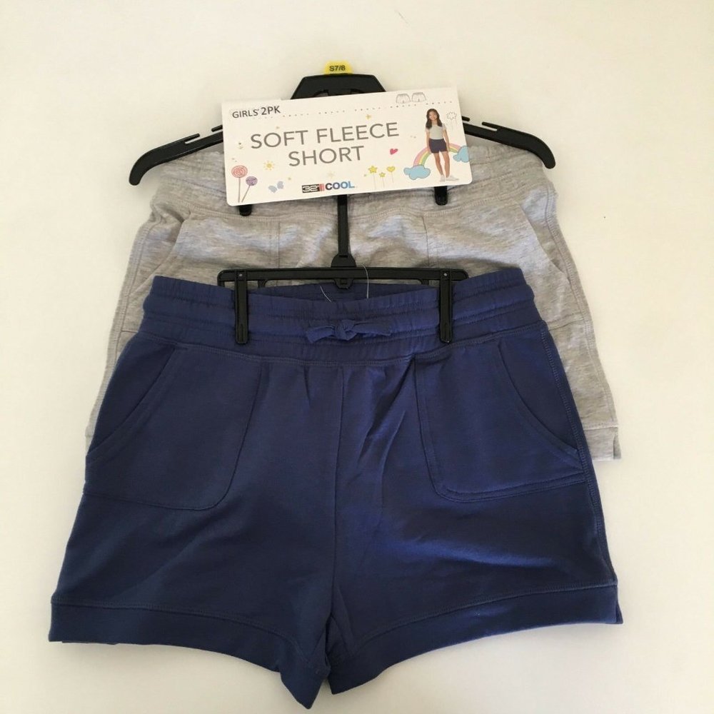 32 DEGREES COOL GIRL'S 2 PK SOFT FLEECE SHORTS